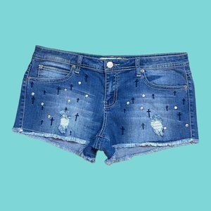 Zana Di Cross Denim Shorts